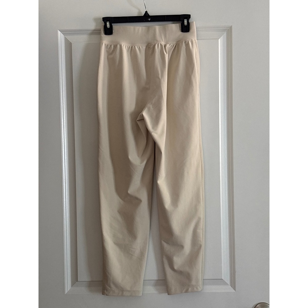 SOLD Old Navy Beige PowerSoft Go-Dry High Waisted Ribbed Panel Pants Small - Picture 6 of 8